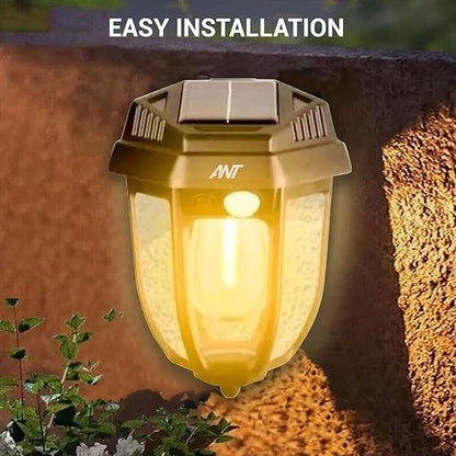 ANT SolarLight 50 | 18W Solar Induction Lamp with Motion Sensor | 600 Lumen Outdoor Waterproof LED Solar Garden Light | 1200mAh Rechargeable Battery for Terrace, Courtyard & Pathway buy 1 get 1