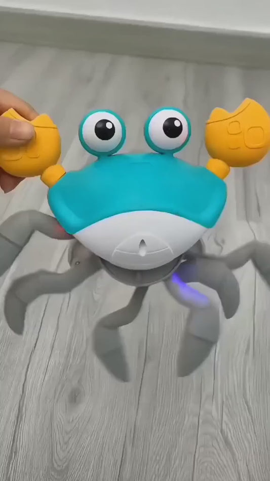 Kidology Crawling Crab Baby Musical Kids Toy with Led Lights & Rechargeable Battery | Interactive Early Learning and Entertainment Toys for Kids Toddlers & Infants (Green Crab)